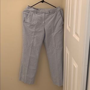 Blue/White vertical striped pants